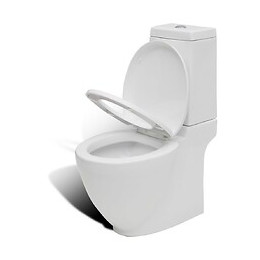 Cuvette Wc Carré Blanche En Céramique Design Spécial - Blanc