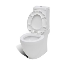 Cuvette Wc Carré Blanche En Céramique Design Spécial - Blanc