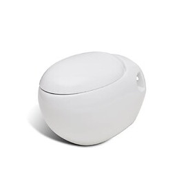 Cuvette Wc Suspendue Blanche Avec Abattant - Blanc