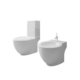 Set De Cuvette Et Bidet Céramique Blanc - Blanc