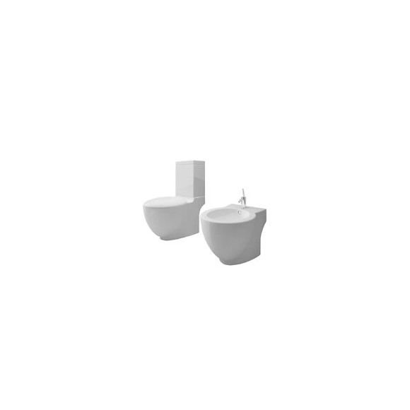 Set De Cuvette Et Bidet Céramique Blanc - Blanc