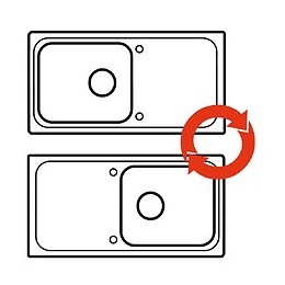 Évier De Cuisine En Granite Avec Égouttoir Réversible Noir - Noir