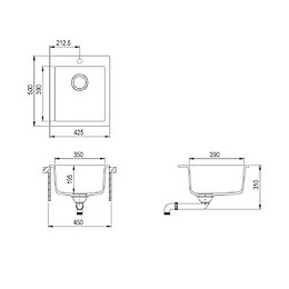 Évier De Cuisine Granite Noir - Noir