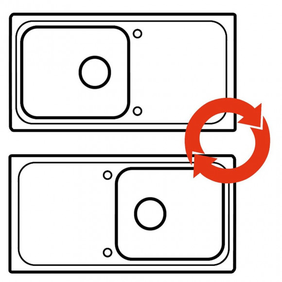 Évier De Cuisine En Granite Avec Égouttoir Réversible Noir - Noir