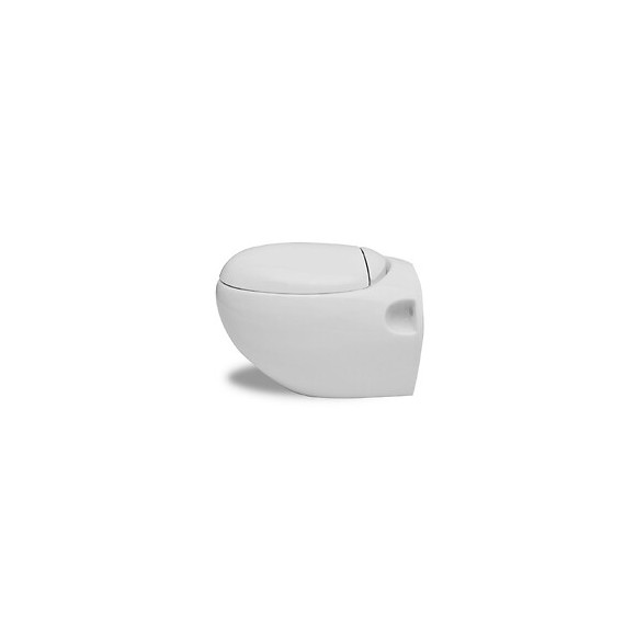 Cuvette Wc Suspendue Blanche Avec Abattant - Blanc
