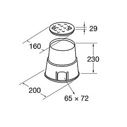 Regard Pour Vanne D'arrosage, Forme Rond De 21 Cm De Base Et Hauteur 23 Cm. - Générique - So-mini