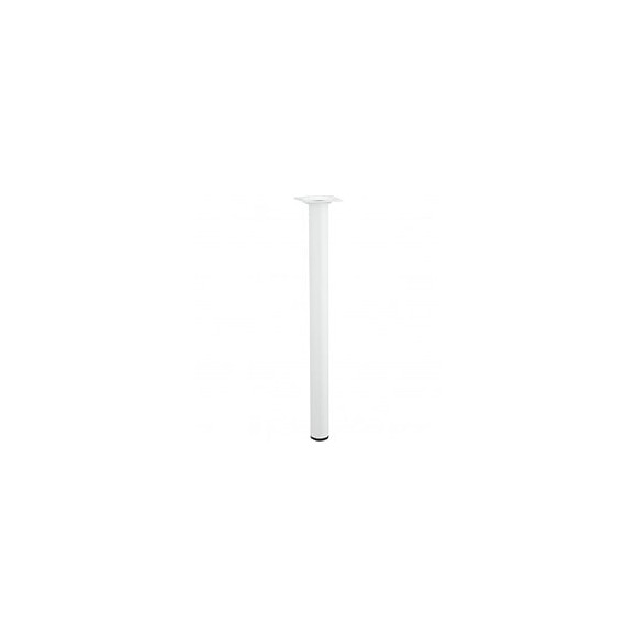 Pied De Table Basse Cylindrique Fixe Acier Époxy Blanc, 40 Cm