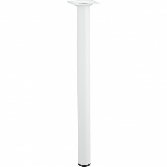 Pied De Table Basse Cylindrique Fixe Acier Époxy Blanc, 40 Cm