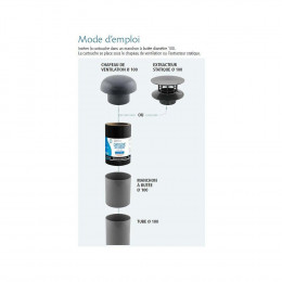 Cartouche/filtre Anti-odeurs Diamètre 100 Fosses Septique - Générique - Scartfoss