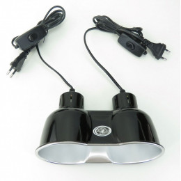 Support De Lampe Double Nano Lf-36e Combo Dome 80 W Max Total Pour Terrarium - Zoo Med - Zo-387051