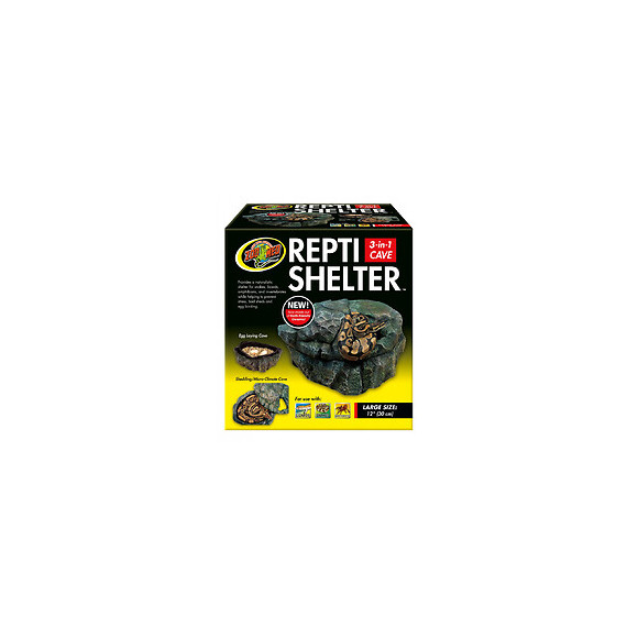 Grotte 3 En 1 Shelter 30 Cm. Pour Reptile. Grand Modèle. Rc32e. - Zoo Med - Zo-387457