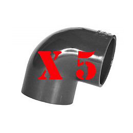 Lot De 5 Coudes Ø 50 Mm Pvc 90° Pression - Générique - Bj-00750-5