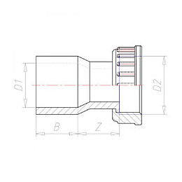 Union En Deux Pièces Ø 50 X 1"1/2 - Générique - Scm350f