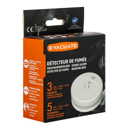 Evacuate-détecteur De Fumée Nf Autonomie 5 Ans