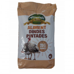 Aliment Pintade Croissance Basse Cour,  20kg. - Sud-ouest Aliment - Soa-10723879