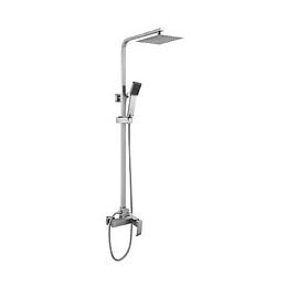 Colonne De Douche Cabernet Inox Brossé Avec Cartouche Céramique Acs
