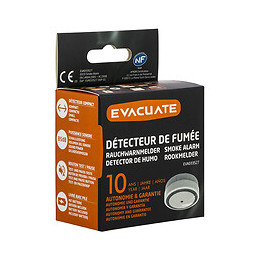 Evacuate-pack 2 Détecteurs De Fumée + 2 Supports Aimantés + 1 Couverture Anti-feu
