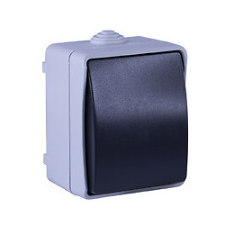 Poussoir En Saillie Aquatop Ip54 - Gris Et Blanc