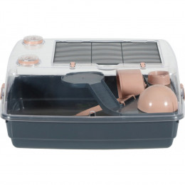 Cage Indoor 2, Visio Rose, 55 X 38 X Hauteur 28 Cm,  Pour Hamster - Zolux - Zo-205107