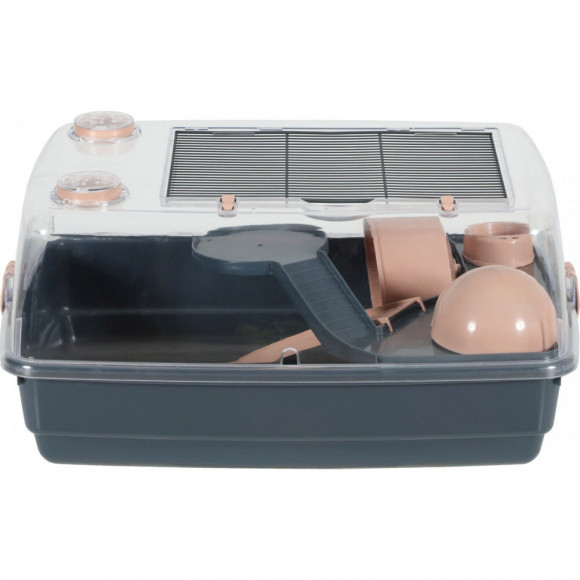 Cage Indoor 2, Visio Rose, 55 X 38 X Hauteur 28 Cm,  Pour Hamster - Zolux - Zo-205107