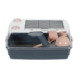 Cage Indoor 2, Visio Rose, 55 X 38 X Hauteur 28 Cm,  Pour Hamster - Zolux - Zo-205107