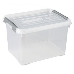 Allibert Boite De Rangement Handy Plus - Clips Gris - Couvercle Transparent - 20 L