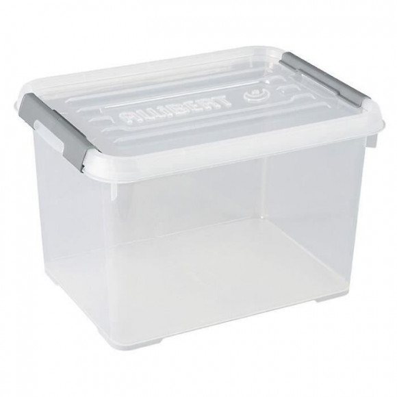 Allibert Boite De Rangement Handy Plus - Clips Gris - Couvercle Transparent - 20 L