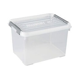 Allibert Boite De Rangement Handy Plus - Clips Gris - Couvercle Transparent - 20 L