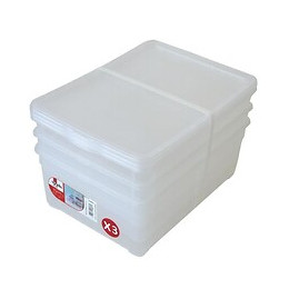 Sundis Lot De 3 Boites De Rangement Pour Chaussures Homme Clear Box 10l 36,5x26,5x23 Cm Transparent