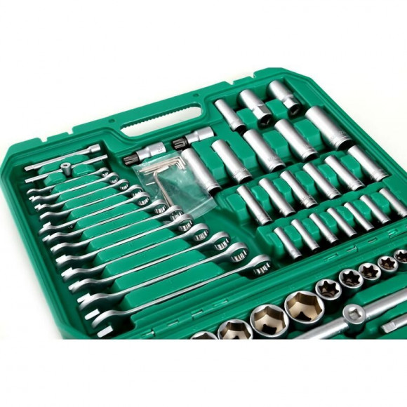 Dcraft - Set De Clés - 216 Pièces - Ensemble D'outils D'atelier Organisé Dans Une Mallette - Vert