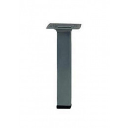 Pied Meuble Carré Hettich Fixe Acier Époxy Gris