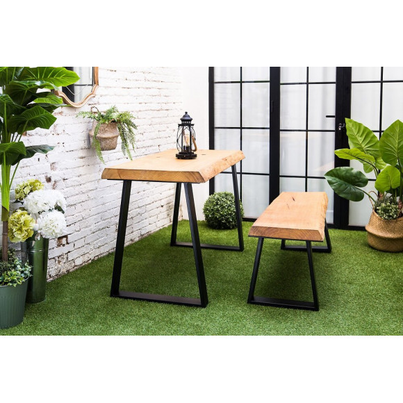 Pied Meuble Design Rei Fixe Métal Brut Noir