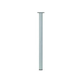 Pied De Table Basse Cylindrique Fixe Acier Époxy Blanc, 70 Cm