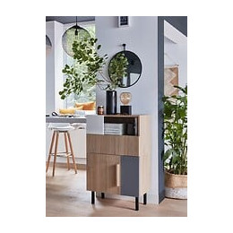 Pied Meuble Carré Hettich Fixe Acier Époxy Noir