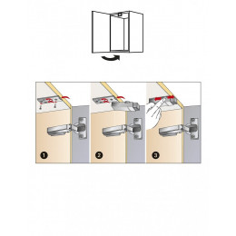 Amortisseur Acier Pour Meuble, L.60 X L.20 Mm