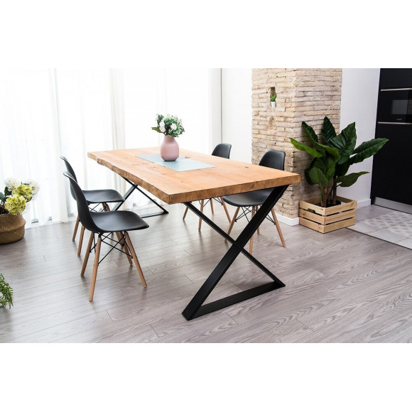 Pied Meuble Design Rei Fixe Métal Brut Noir