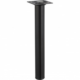 Pied Table Basse Cylindrique Hettich Fixe Acier Époxy Noir