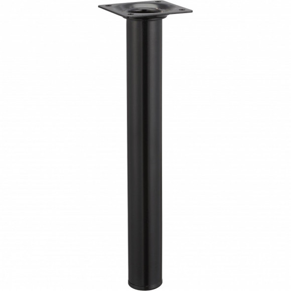 Pied Table Basse Cylindrique Hettich Fixe Acier Époxy Noir