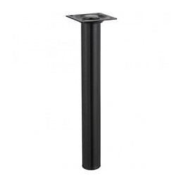 Pied Table Basse Cylindrique Hettich Fixe Acier Époxy Noir