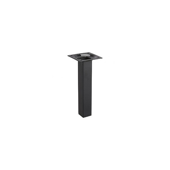 Pied Meuble Carré Hettich Fixe Acier Époxy Noir