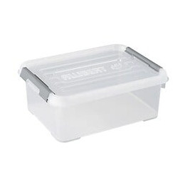 Allibert Boite De Rangement Handy Plus - Clips Gris - Couvercle Transparent - 12 L