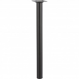Pied De Table Basse Cylindrique Fixe Acier Époxy Noir, 40 Cm