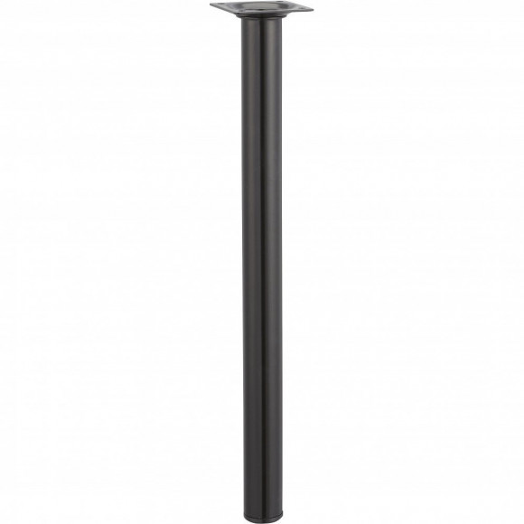Pied De Table Basse Cylindrique Fixe Acier Époxy Noir, 40 Cm