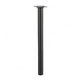 Pied De Table Basse Cylindrique Fixe Acier Époxy Noir, 40 Cm