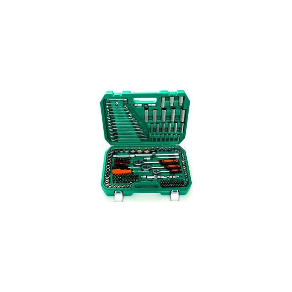 Dcraft - Set De Clés - 216 Pièces - Ensemble D'outils D'atelier Organisé Dans Une Mallette - Vert