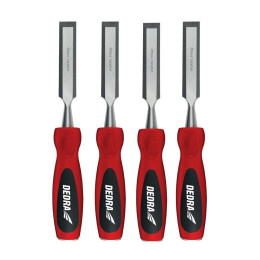 Dtools - Jeu De Fermoirs - 4 Pièces - Largeur 6-25mm - Crv - Ciseau De Menuisier - Orange