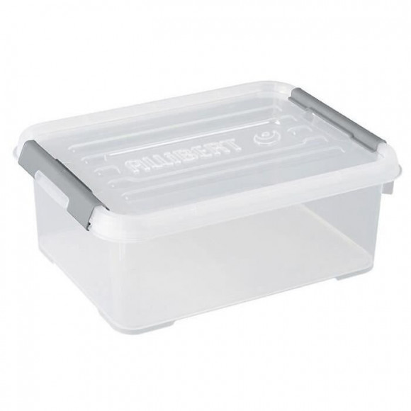 Allibert Boite De Rangement Handy Plus - Clips Gris - Couvercle Transparent - 12 L