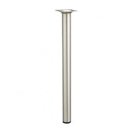 Pied De Table Basse Cylindrique Fixe Acier Brossé Gris, 40 Cm