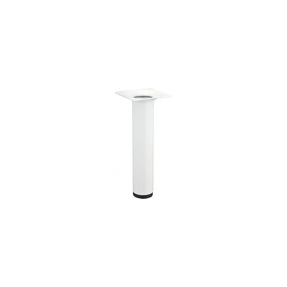 Pied Meuble Cylindrique Hettich Fixe Acier Époxy Blanc