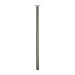 Pied De Table Cylindrique Fixe Acier Brossé Gris, 80 Cm